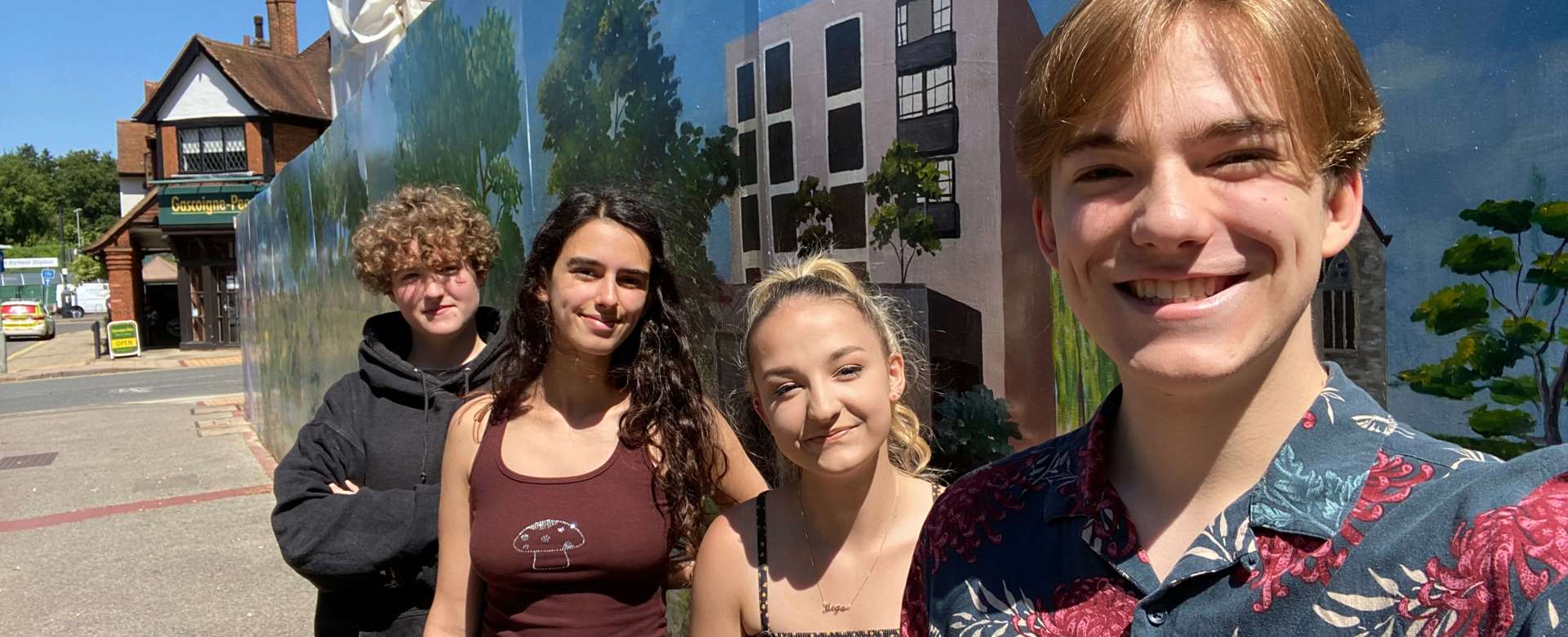 STUDENTS POSE FOR THE CAMERA